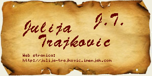 Julija Trajković vizit kartica